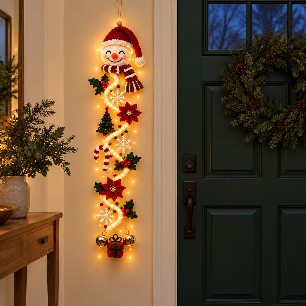 ✨ Glowing Christmas Door Hanger – Create a Magical Holiday Welcome