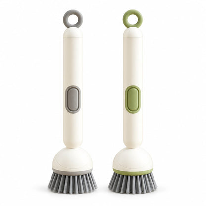 🎁✨👉360° Rotating Soap Dispensing Dish Brush with Interchangeable Heads