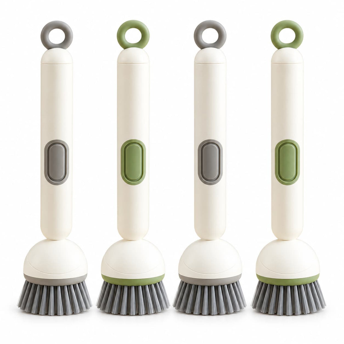 🎁✨👉360° Rotating Soap Dispensing Dish Brush with Interchangeable Heads