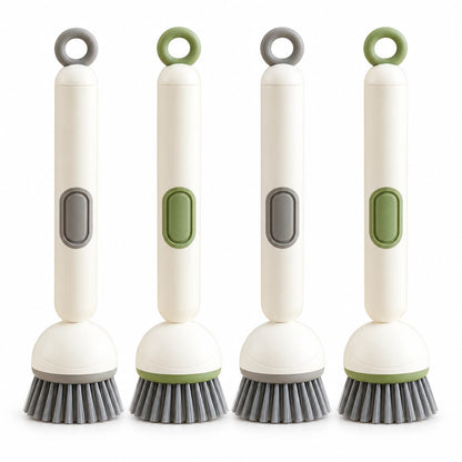 🎁✨👉360° Rotating Soap Dispensing Dish Brush with Interchangeable Heads