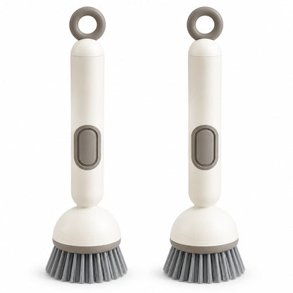 🎁✨👉360° Rotating Soap Dispensing Dish Brush with Interchangeable Heads