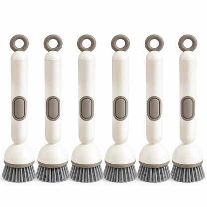 🎁✨👉360° Rotating Soap Dispensing Dish Brush with Interchangeable Heads