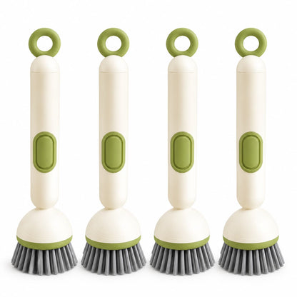 🎁✨👉360° Rotating Soap Dispensing Dish Brush with Interchangeable Heads