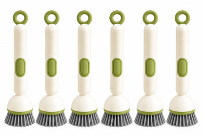 🎁✨👉360° Rotating Soap Dispensing Dish Brush with Interchangeable Heads