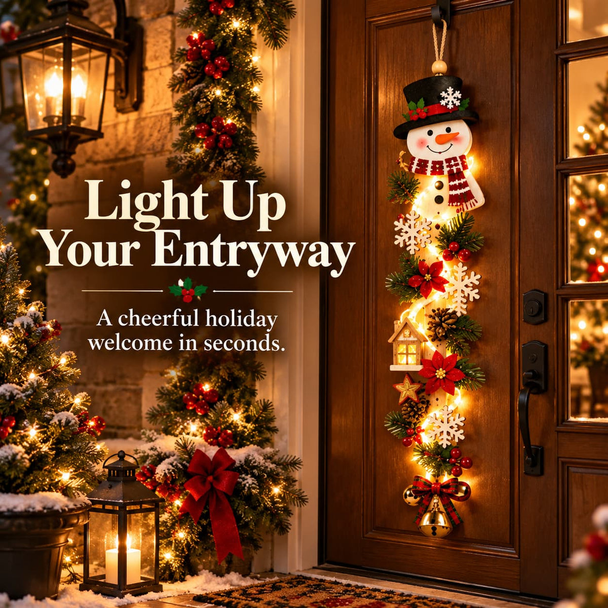 🎁✨👉Glowing Christmas Door Hanger – Create a Magical Holiday Welcome
