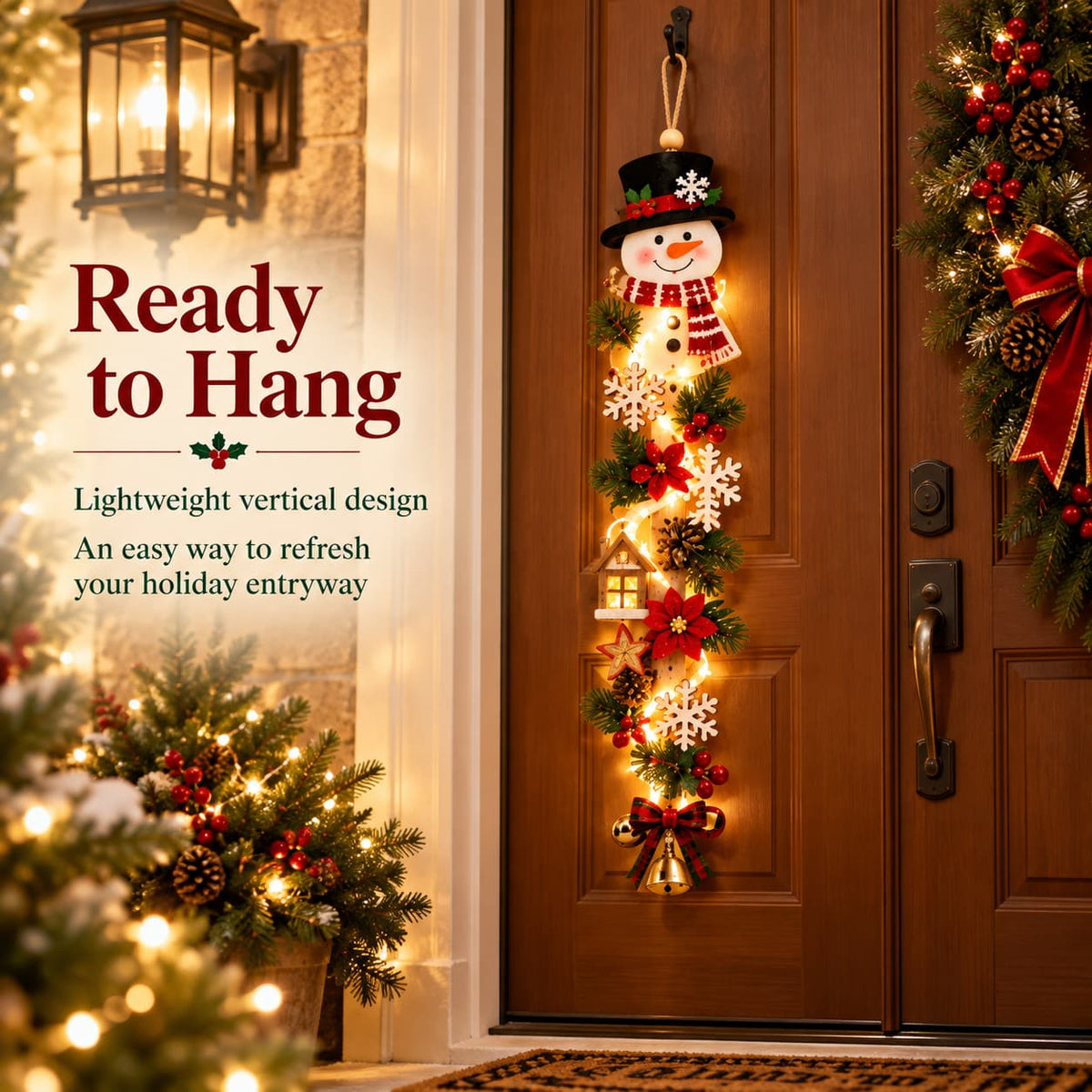 🎁✨👉Glowing Christmas Door Hanger – Create a Magical Holiday Welcome
