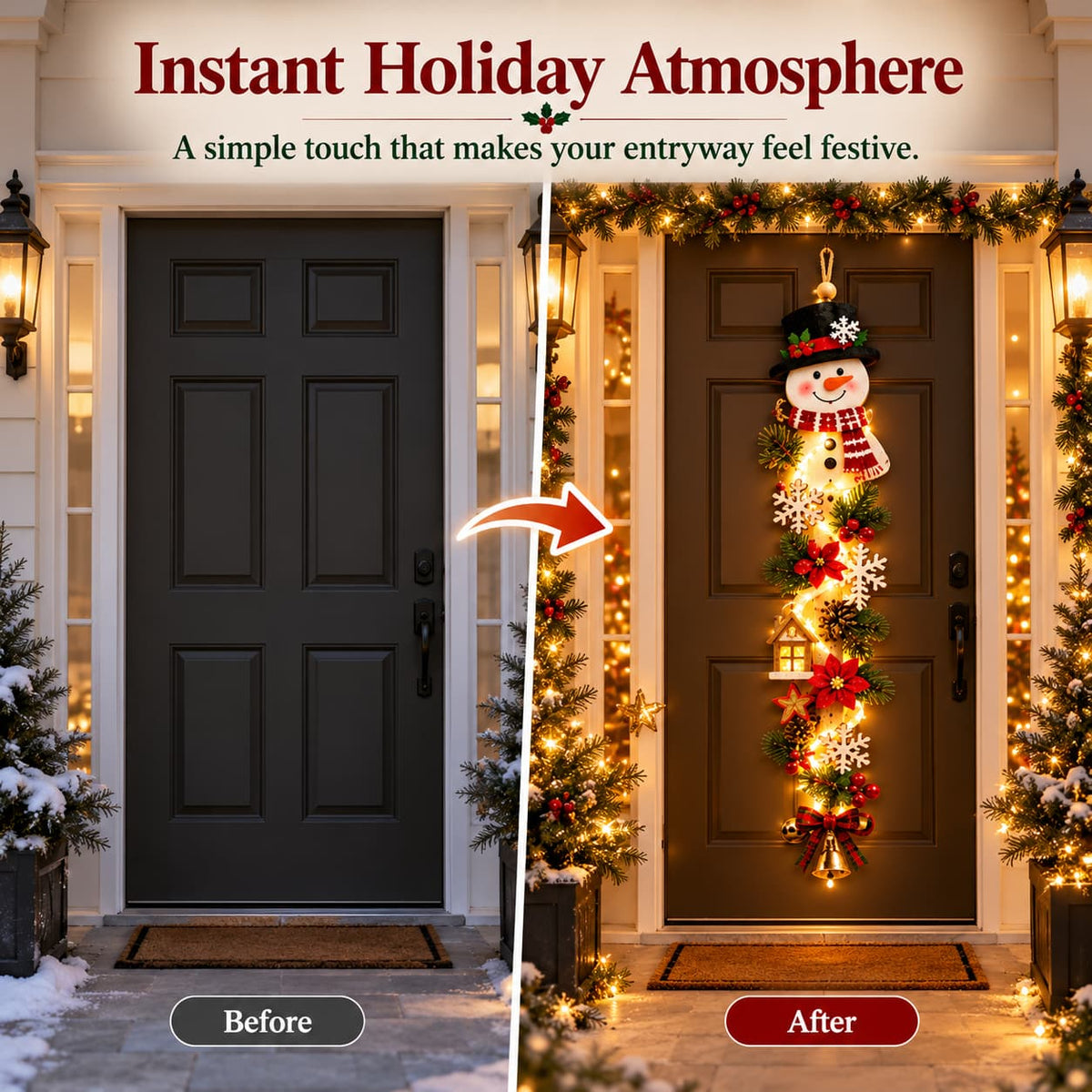 🎁✨👉Glowing Christmas Door Hanger – Create a Magical Holiday Welcome