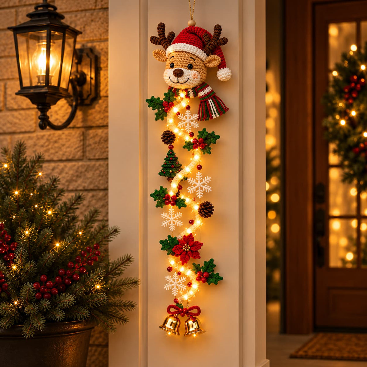 ✨ Glowing Christmas Door Hanger – Create a Magical Holiday Welcome