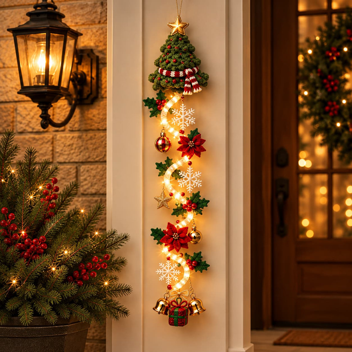 ✨ Glowing Christmas Door Hanger – Create a Magical Holiday Welcome