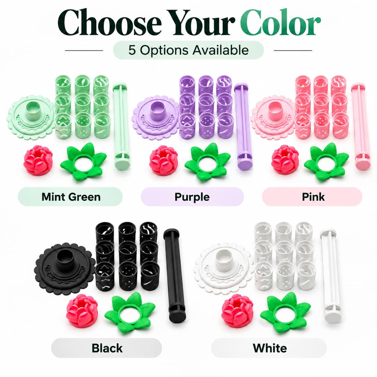 🎉Modular Clay Bloom Maker with 9 Shaping Sleeves