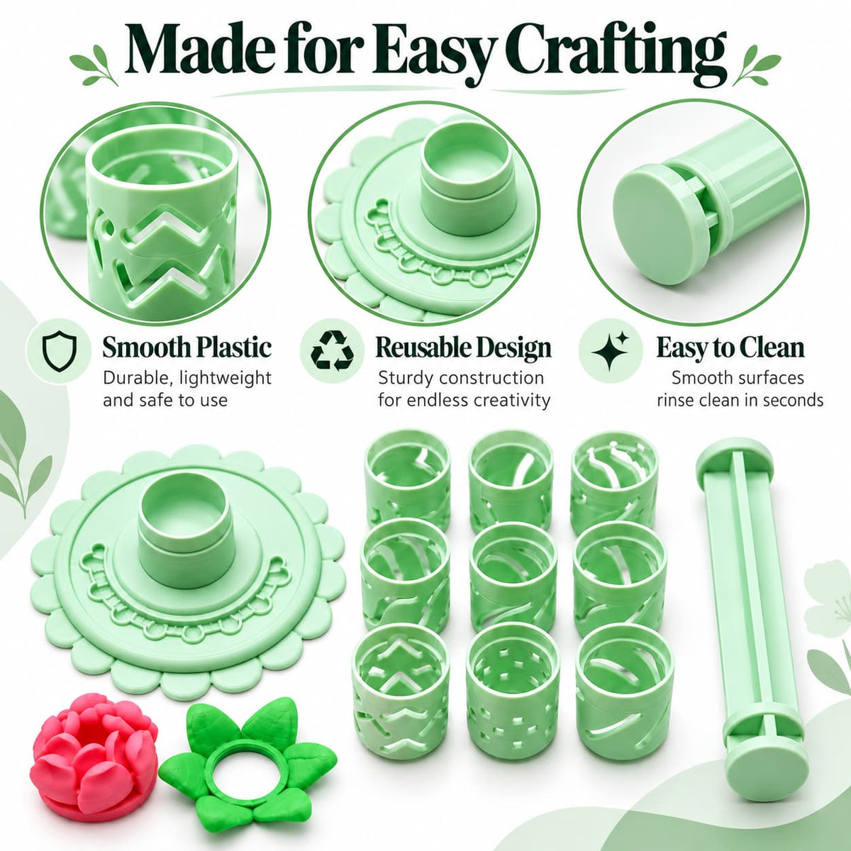 🎉Modular Clay Bloom Maker with 9 Shaping Sleeves
