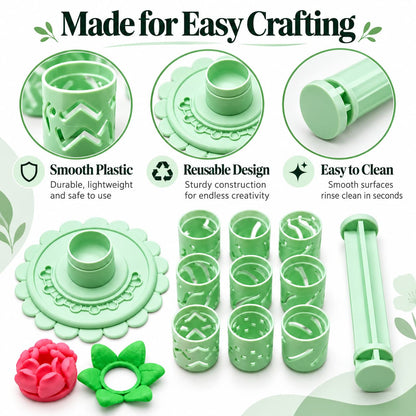 🎉Modular Clay Bloom Maker with 9 Shaping Sleeves