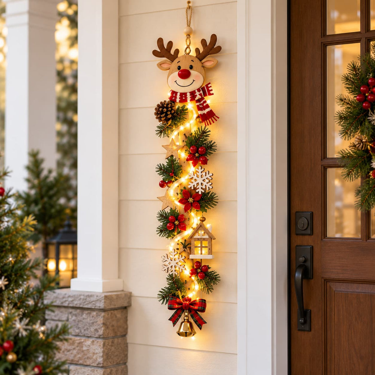 ✨ Glowing Christmas Door Hanger – Create a Magical Holiday Welcome