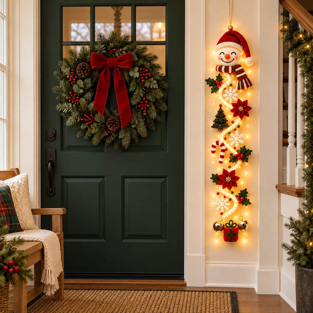 ✨ Glowing Christmas Door Hanger – Create a Magical Holiday Welcome
