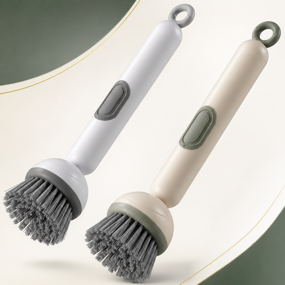 🎁✨👉360° Rotating Soap Dispensing Dish Brush with Interchangeable Heads