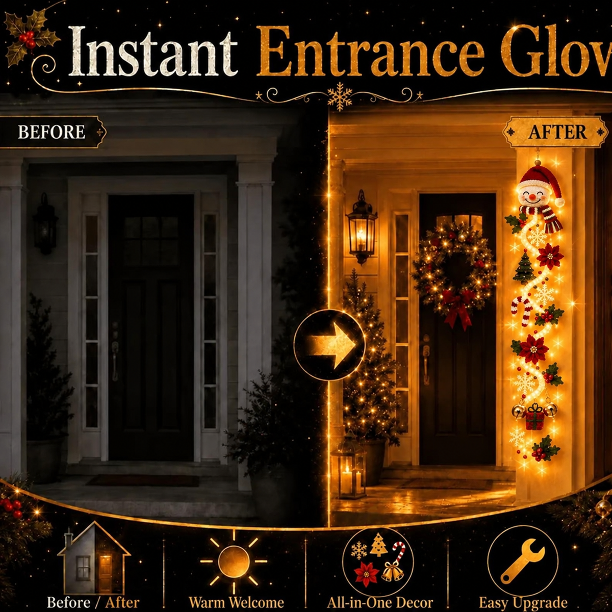 🎁✨👉Glowing Christmas Door Hanger – Create a Magical Holiday Welcome